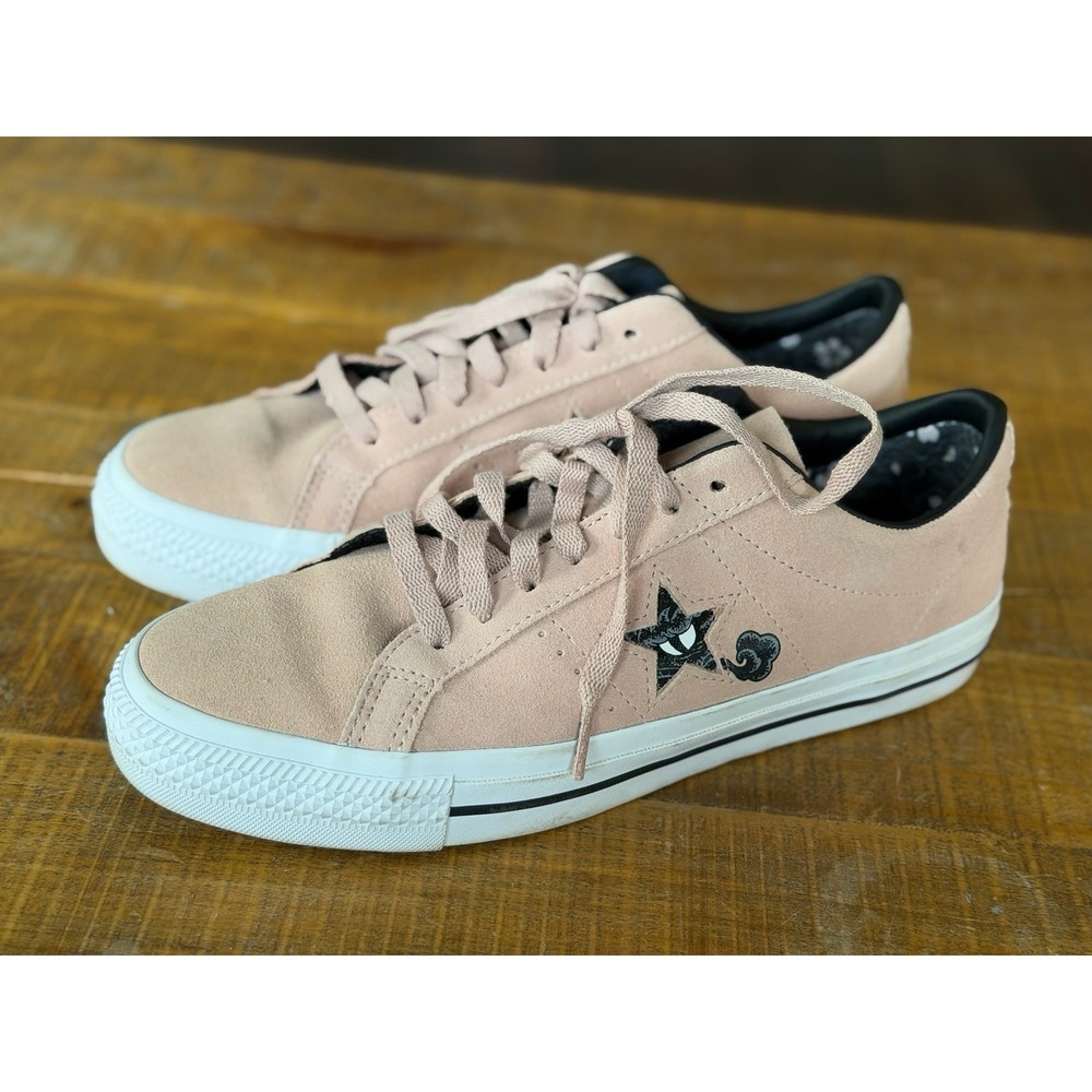 Converse One Star Pro Low Tattoo Art Clay Pink Suede Skate Shoes Women Size 10.5